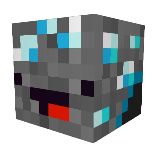 Darrman Minecraft avatar head, 3D render