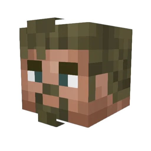 Darross Minecraft avatar head, 3D render