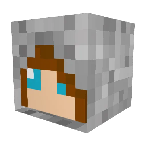 Darryl09 Minecraft avatar head, 3D render