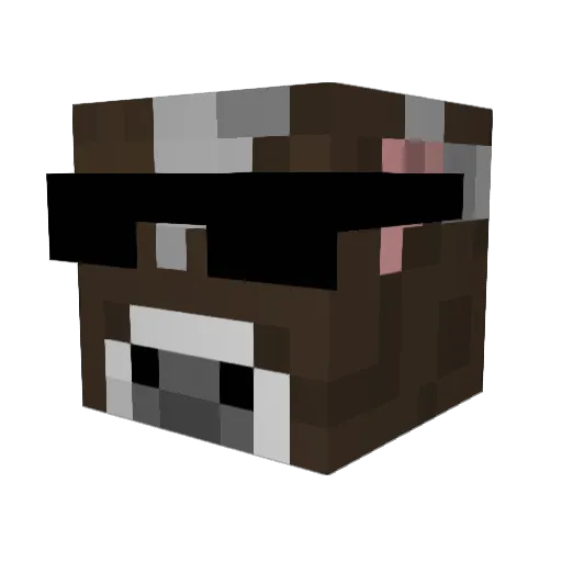 DarrylMoDo Minecraft avatar head, 3D render