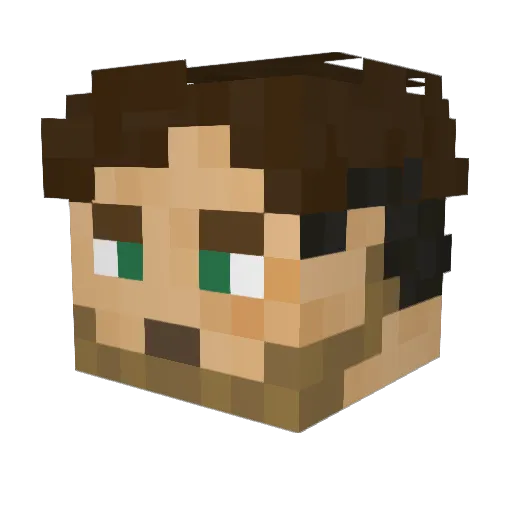 Dars_00 Minecraft avatar head, 3D render