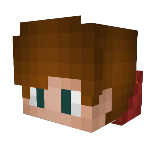 Darshie Minecraft avatar head, 3D render