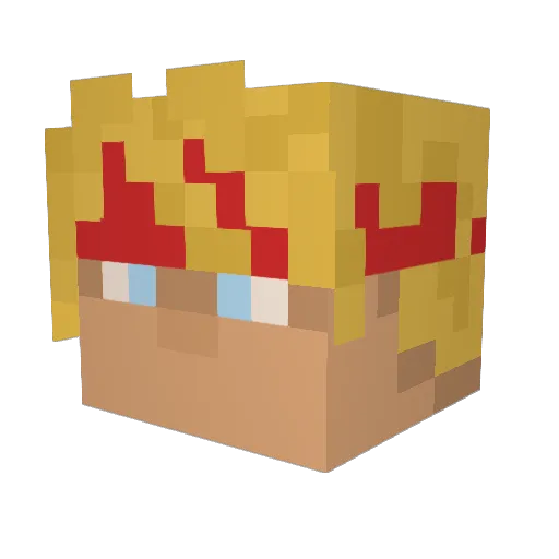 Dart44 Minecraft avatar head, 3D render