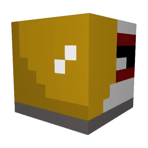 Dart8 Minecraft avatar head, 3D render