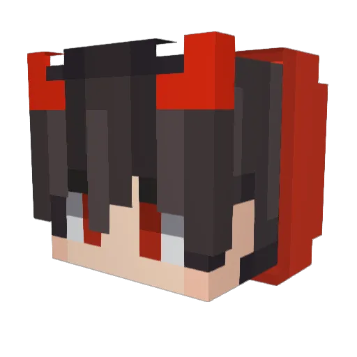DartBlasterr Minecraft avatar head, 3D render