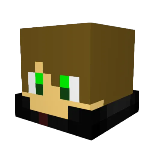 DartBoi100 Minecraft avatar head, 3D render