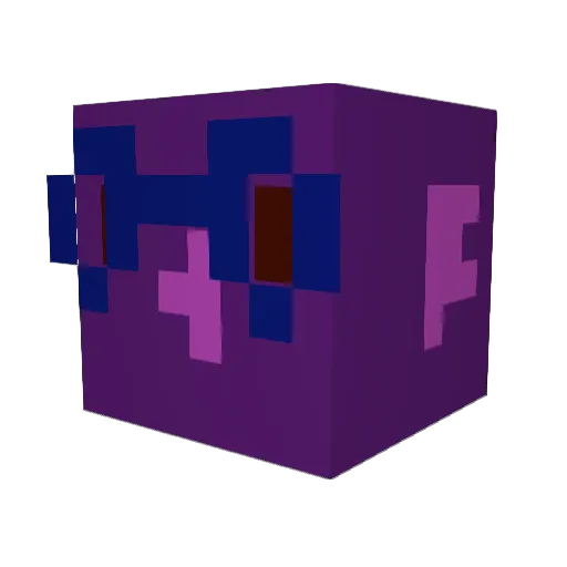 DartP Minecraft avatar head, 3D render