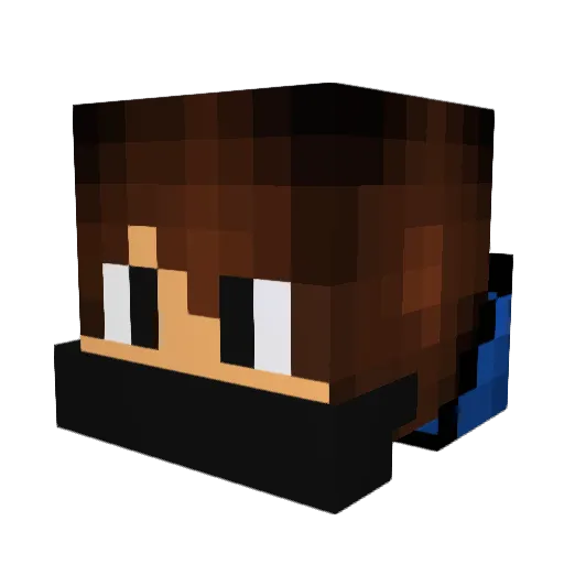 DartPro Minecraft avatar head, 3D render