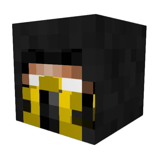 DartSamu Minecraft avatar head, 3D render