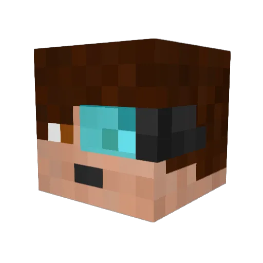 DartSevjatius Minecraft avatar head, 3D render