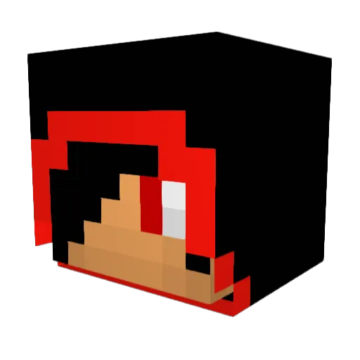 DartVader12 Minecraft avatar head, 3D render