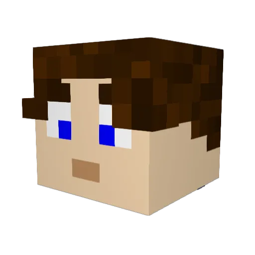 Darth04 Minecraft avatar head, 3D render