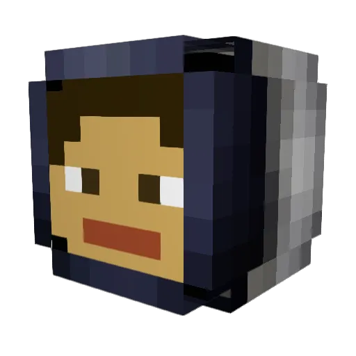 Darth19Vader77 Minecraft avatar head, 3D render
