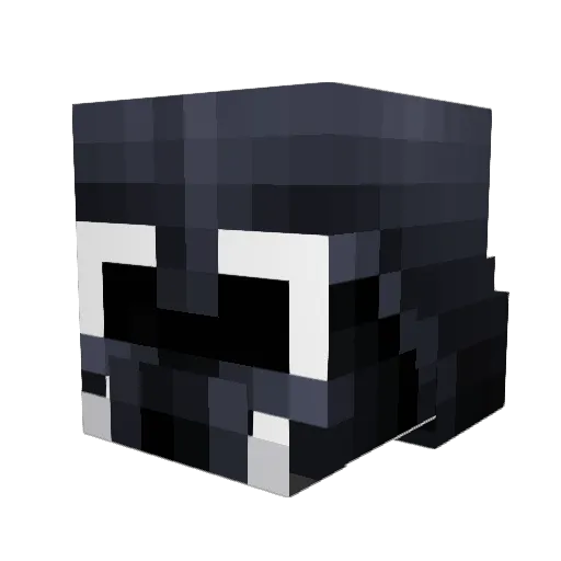 DarthAsh Minecraft avatar head, 3D render