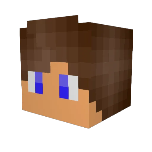 DarthBennett Minecraft avatar head, 3D render