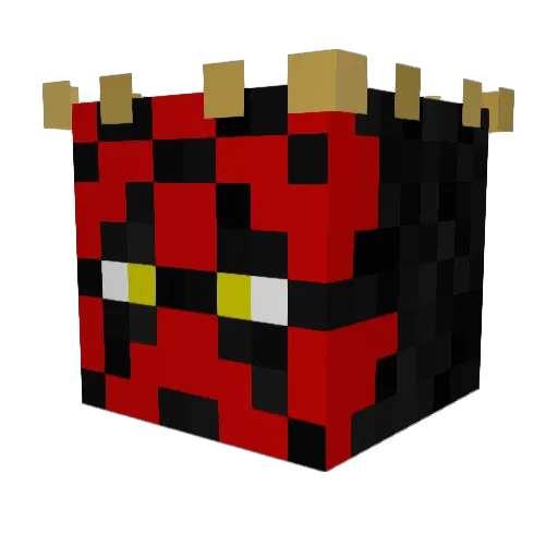 DarthDaver Minecraft avatar head, 3D render