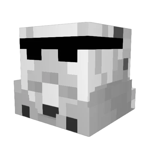 DarthDawson Minecraft avatar head, 3D render