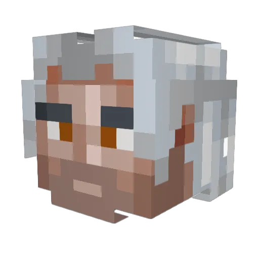 DarthDew Minecraft avatar head, 3D render