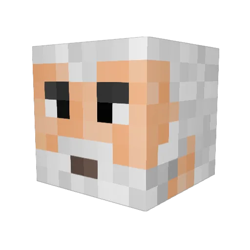 DarthDuude Minecraft avatar head, 3D render