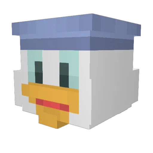 DarthFaelan Minecraft avatar head, 3D render