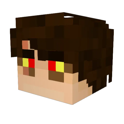 DarthFlavius Minecraft avatar head, 3D render