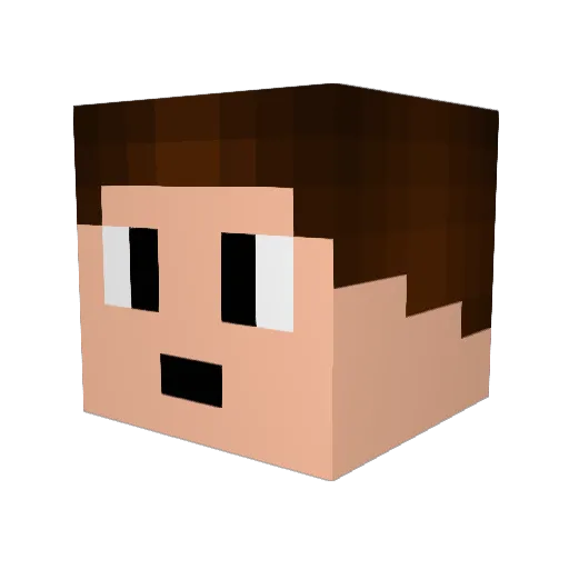 DarthGir Minecraft avatar head, 3D render