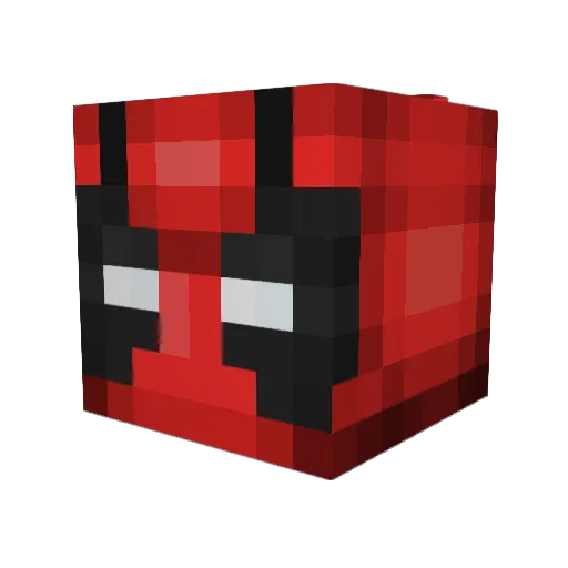 DarthGlitch9 Minecraft avatar head, 3D render