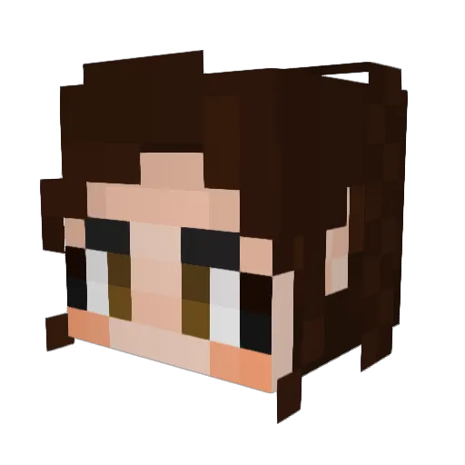 DarthKyy Minecraft avatar head, 3D render