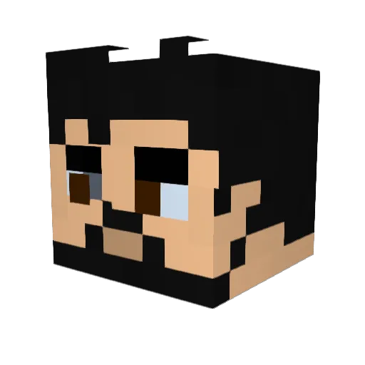 DarthLevius Minecraft avatar head, 3D render