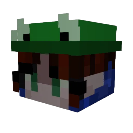 DarthLilith Minecraft avatar head, 3D render