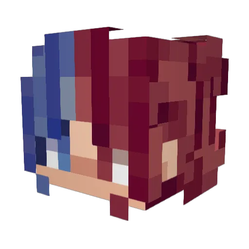DarthLilo Minecraft avatar head, 3D render