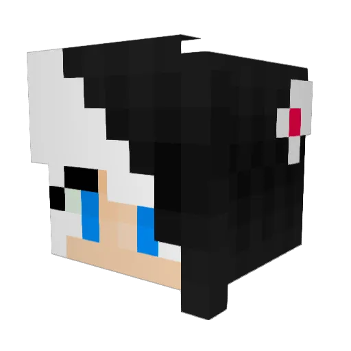 DarthLuckster Minecraft avatar head, 3D render