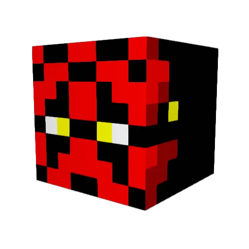 DarthMaller18 Minecraft avatar head, 3D render