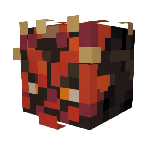 DarthMaul Minecraft avatar head, 3D render