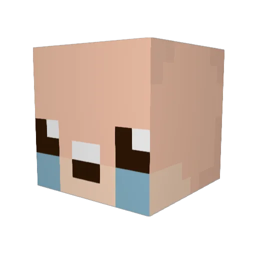 DarthMine Minecraft avatar head, 3D render