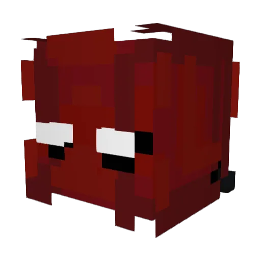 DarthMuil Minecraft avatar head, 3D render
