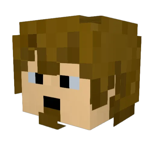 DarthNeon Minecraft avatar head, 3D render