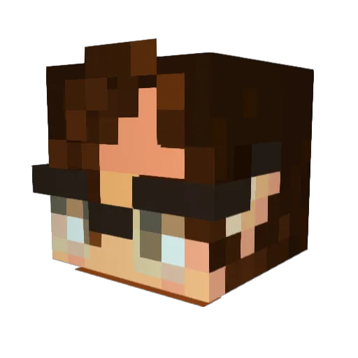 DarthPackman Minecraft avatar head, 3D render