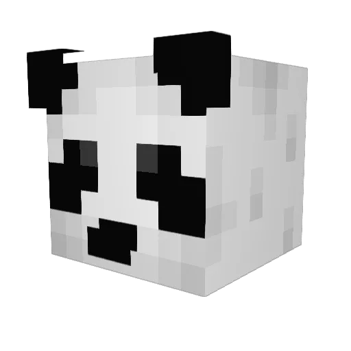 DarthPanda8 Minecraft avatar head, 3D render