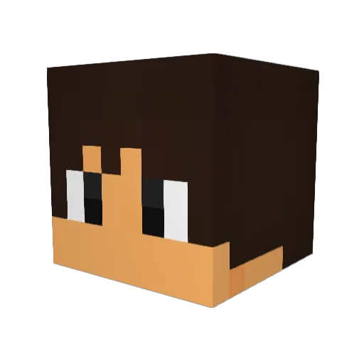 DarthPika Minecraft avatar head, 3D render