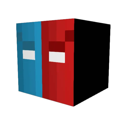 DarthPotatoHead1 Minecraft avatar head, 3D render