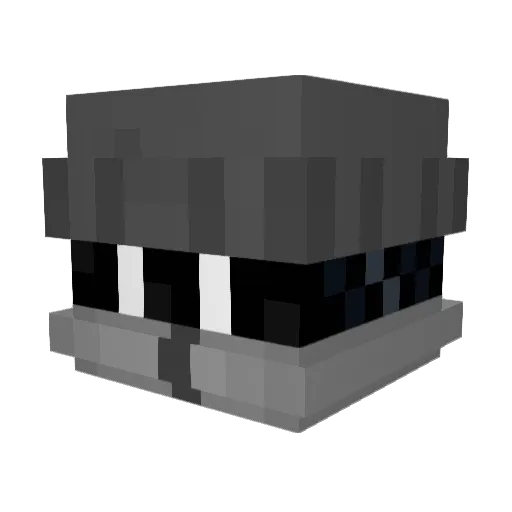 DarthRish Minecraft avatar head, 3D render