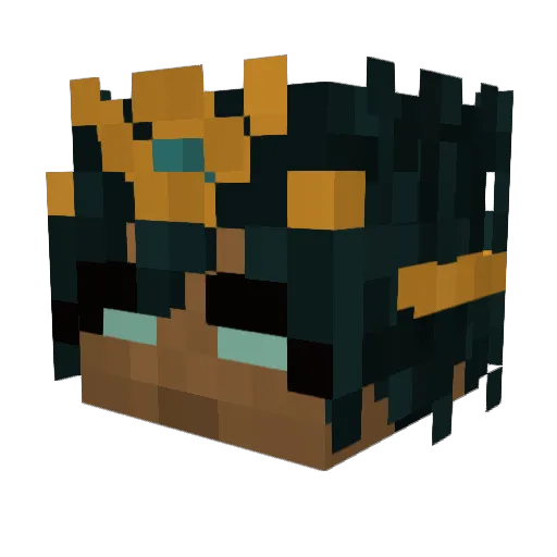 DarthSaber Minecraft avatar head, 3D render
