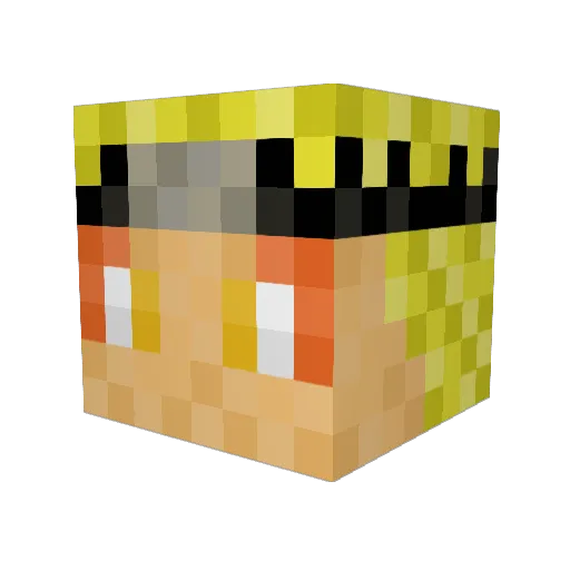 DarthSid999 Minecraft avatar head, 3D render