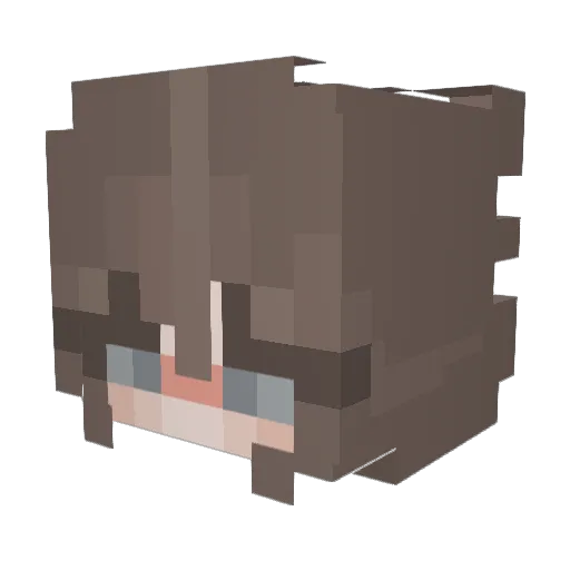 DarthSkittle Minecraft avatar head, 3D render