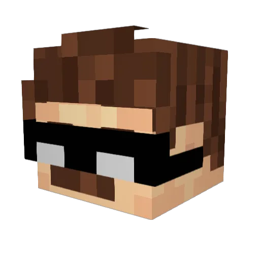 DarthSolo06 Minecraft avatar head, 3D render