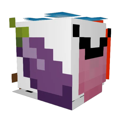 DarthSquirtle Minecraft avatar head, 3D render
