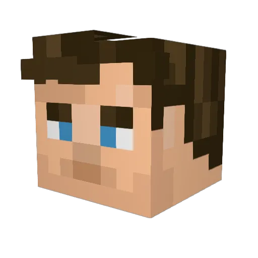 DarthSwoon Minecraft avatar head, 3D render
