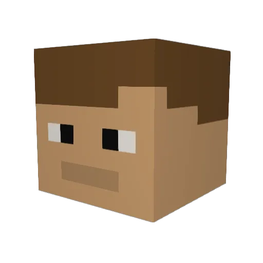 DarthTychus Minecraft avatar head, 3D render