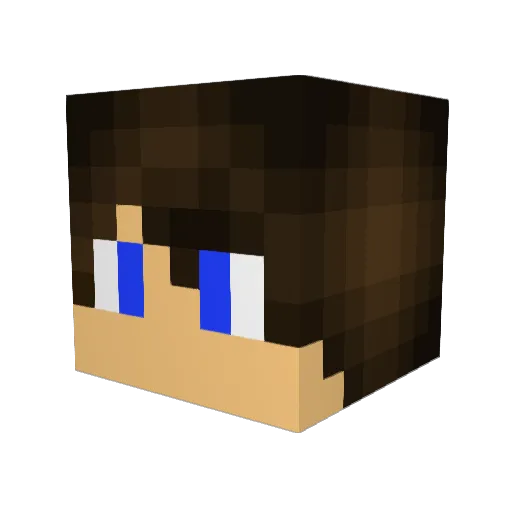 DarthVaderDe Minecraft avatar head, 3D render